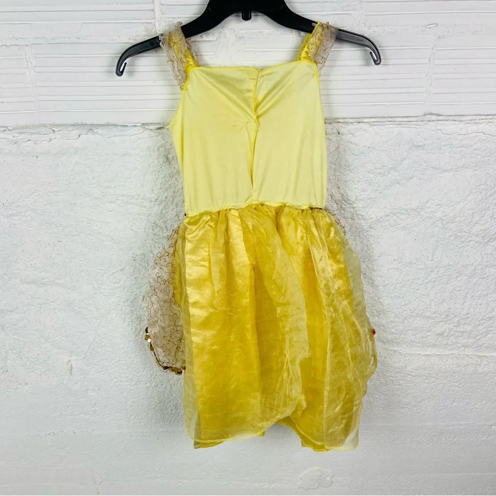 Disney beauty & the beast bell Golden Princess Dress Costume size 4-6X - Picture 9 of 11